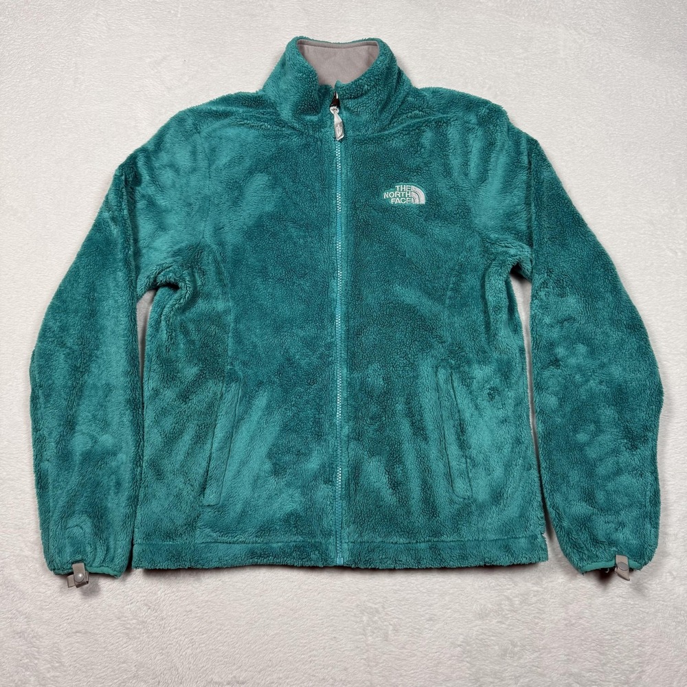 The North Face Jacket Womens Small Teal Osito Fleece Full Zip High Pile Soft - Picture 2 of 9